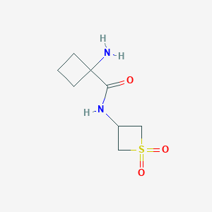 molecular formula C8H14N2O3S B12943086 1-Amino-N-(1,1-dioxidothietan-3-yl)cyclobutanecarboxamide 