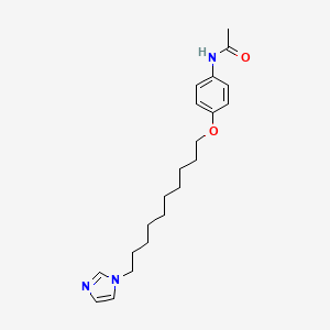 molecular formula C21H31N3O2 B12943141 N-(4-((10-(1H-Imidazol-1-yl)decyl)oxy)phenyl)acetamide CAS No. 88137-93-3