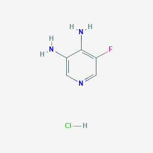 molecular formula C5H7ClFN3 B12943157 5-Fluoropyridine-3,4-diamine hydrochloride 