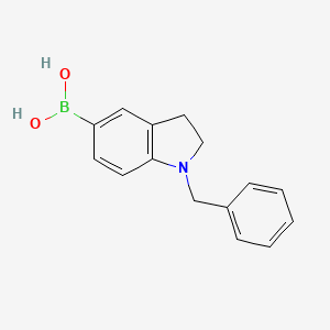 molecular formula C15H16BNO2 B12943172 1-(Benzyl)-5-indolineboronic acid CAS No. 1106692-01-6