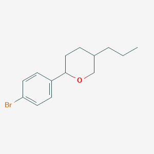 molecular formula C14H19BrO B12943179 2-(4-Bromophenyl)-5-propyltetrahydro-2H-pyran 