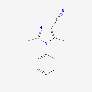 molecular formula C12H11N3 B12943187 2,5-Dimethyl-1-phenyl-1H-imidazole-4-carbonitrile 