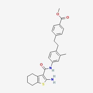 Methyl 4-(4-(2-amino-4,5,6,7-tetrahydrobenzo[b]thiophene-3-carboxamido)-2-methylphenethyl)benzoate