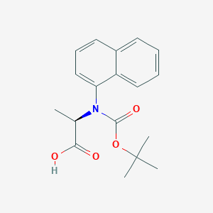 molecular formula C18H21NO4 B12943192 N-(tert-Butoxycarbonyl)-N-(naphthalen-1-yl)-D-alanine 