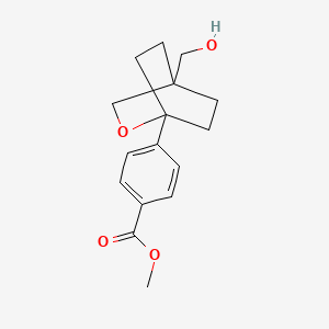 molecular formula C16H20O4 B12943197 Methyl 4-(4-(hydroxymethyl)-2-oxabicyclo[2.2.2]octan-1-yl)benzoate 