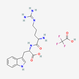 molecular formula C19H25F3N6O5 B12943198 H-Arg-Trp-OH.TFA 