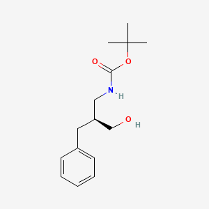 molecular formula C15H23NO3 B12943201 tert-Butyl (S)-(2-benzyl-3-hydroxypropyl)carbamate 