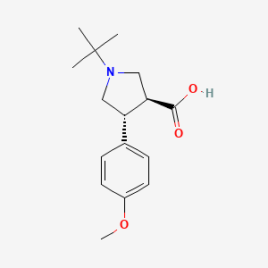 (3S,4R)-1-(tert-Butyl)-4-(4-methoxyphenyl)pyrrolidine-3-carboxylic acid