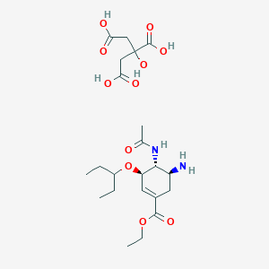 molecular formula C22H36N2O11 B12943213 Oseltamivir citrate 