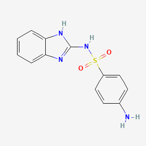 molecular formula C13H12N4O2S B12943216 4-Amino-N-1H-benzimidazol-2-yl-benzenesulfonamide CAS No. 52715-11-4