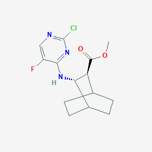 Rel-methyl (2S,3S)-3-((2-chloro-5-fluoropyrimidin-4-yl)amino)bicyclo[2.2.2]octane-2-carboxylate