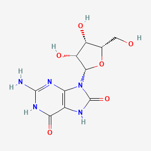 2-Amino-9-((2S,3R,4S,5S)-3,4-dihydroxy-5-(hydroxymethyl)tetrahydrofuran-2-yl)-3H-purine-6,8(7H,9H)-dione