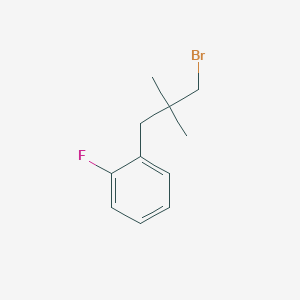 molecular formula C11H14BrF B12943282 1-(3-Bromo-2,2-dimethylpropyl)-2-fluorobenzene 