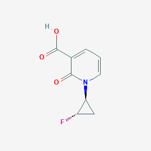 molecular formula C9H8FNO3 B12943298 1-((1S,2S)-2-Fluorocyclopropyl)-2-oxo-1,2-dihydropyridine-3-carboxylic acid 