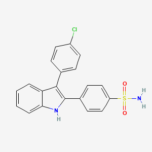 4-(3-(4-chlorophenyl)-1H-indol-2-yl)benzenesulfonamide