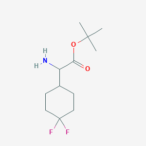 molecular formula C12H21F2NO2 B12943307 tert-Butyl 2-amino-2-(4,4-difluorocyclohexyl)acetate 