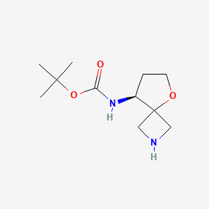 molecular formula C11H20N2O3 B12943322 tert-Butyl (S)-(5-oxa-2-azaspiro[3.4]octan-8-yl)carbamate 