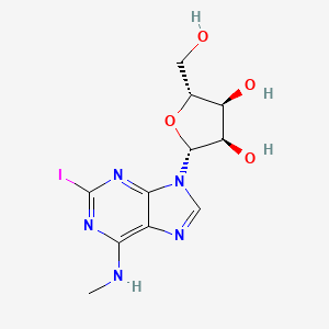 molecular formula C11H14IN5O4 B12943337 Adenosine, 2-iodo-N-methyl- CAS No. 377774-42-0