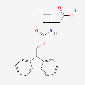 2-(1-((((9H-Fluoren-9-yl)methoxy)carbonyl)amino)-3-methylcyclobutyl)acetic acid