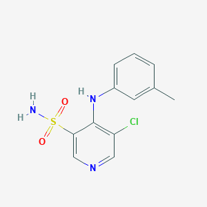 molecular formula C12H12ClN3O2S B12943373 5-Chloro-4-(m-tolylamino)pyridine-3-sulfonamide 