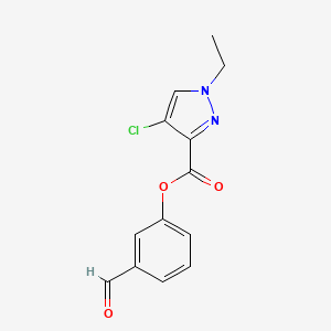 3-Formylphenyl 4-chloro-1-ethyl-1H-pyrazole-3-carboxylate