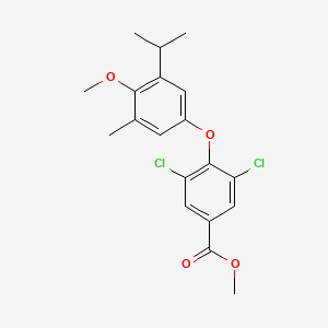 molecular formula C19H20Cl2O4 B12943382 Methyl [3,5-dichloro-4-(3-isopropyl-4-methoxy-5-methylphenoxy)]benzoate 