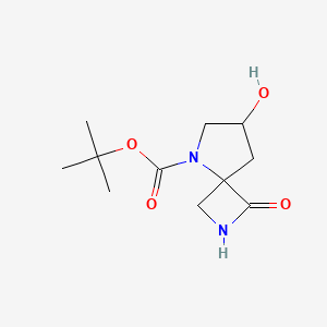 molecular formula C11H18N2O4 B12943392 tert-Butyl 7-hydroxy-1-oxo-2,5-diazaspiro[3.4]octane-5-carboxylate 