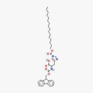 (S)-2-((((9H-Fluoren-9-yl)methoxy)carbonyl)amino)-3-(1-((hexadecyloxy)carbonyl)-1H-imidazol-4-yl)propanoic acid