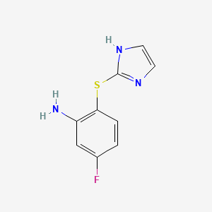 molecular formula C9H8FN3S B12943398 2-((1H-imidazol-2-yl)thio)-5-fluoroaniline CAS No. 88251-70-1