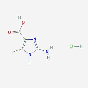 molecular formula C6H10ClN3O2 B12943438 2-Amino-1,5-dimethyl-1H-imidazole-4-carboxylic acid hydrochloride 