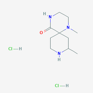 molecular formula C10H21Cl2N3O B12943456 1,8-Dimethyl-1,4,9-triazaspiro[5.5]undecan-5-one dihydrochloride 