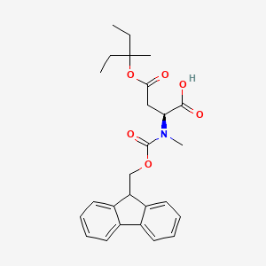 molecular formula C26H31NO6 B12943479 Fmoc-N-Me-L-Asp(OMpe)-OH 