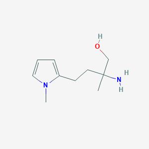 molecular formula C10H18N2O B12943485 2-Amino-2-methyl-4-(1-methyl-1H-pyrrol-2-yl)butan-1-ol 