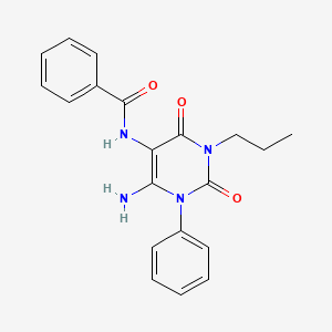 N-(6-Amino-2,4-dioxo-1-phenyl-3-propyl-1,2,3,4-tetrahydropyrimidin-5-yl)benzamide