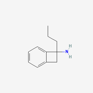 molecular formula C11H15N B12943511 7-Propylbicyclo[4.2.0]octa-1,3,5-trien-7-amine 