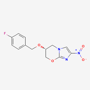 (R)-6-(4-Fluoro-benzyloxy)-2-nitro-6,7-dihydro-5H-imidazo(2,1-b)(1,3)oxazine