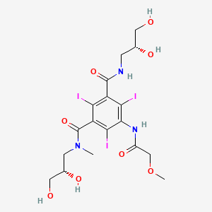 molecular formula C18H24I3N3O8 B12943548 N3-((R)-2,3-Dihydroxypropyl)-N1-((S)-2,3-dihydroxypropyl)-2,4,6-triiodo-5-(2-methoxyacetamido)-N1-methylisophthalamide 