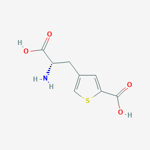 molecular formula C8H9NO4S B12943554 (S)-4-(2-Amino-2-carboxyethyl)thiophene-2-carboxylic acid 