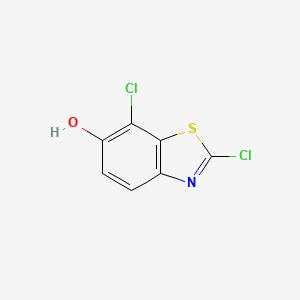 molecular formula C7H3Cl2NOS B12943644 2,7-Dichlorobenzo[d]thiazol-6-ol 