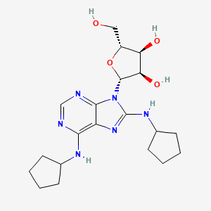 (2R,3R,4S,5R)-2-[6,8-bis(cyclopentylamino)purin-9-yl]-5-(hydroxymethyl)oxolane-3,4-diol