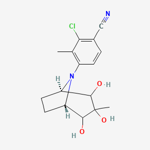 2-Chloro-3-methyl-4-((1R,3r,5S)-2,3,4-trihydroxy-3-methyl-8-azabicyclo[3.2.1]octan-8-yl)benzonitrile