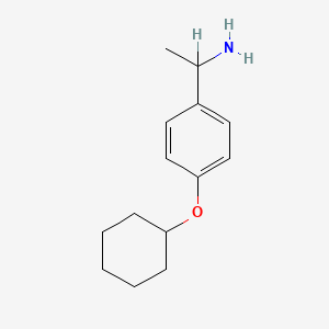 B1294372 1-[4-(Cyclohexyloxy)phenyl]ethan-1-amine CAS No. 103153-27-1