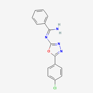 N-(5-(4-Chlorophenyl)-1,3,4-oxadiazol-2-yl)benzimidamide