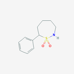 molecular formula C11H15NO2S B12943746 7-Phenyl-1,2-thiazepane 1,1-dioxide 