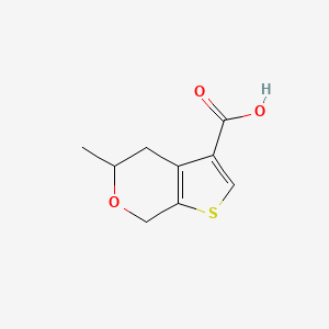 molecular formula C9H10O3S B12943763 5-Methyl-4,7-dihydro-5H-thieno[2,3-c]pyran-3-carboxylic acid 