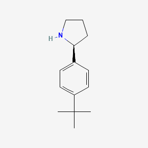 molecular formula C14H21N B12943794 (S)-2-(4-Tert-butylphenyl)pyrrolidine CAS No. 1228547-77-0