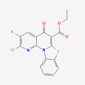 Ethyl 2-chloro-3-fluoro-5-oxo-5H-benzo[4,5]thiazolo[3,2-a][1,8]naphthyridine-6-carboxylate