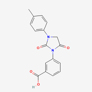 Benzoic acid, 3-[3-(4-methylphenyl)-2,5-dioxo-1-imidazolidinyl]-