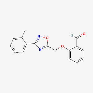 2-((3-(o-Tolyl)-1,2,4-oxadiazol-5-yl)methoxy)benzaldehyde