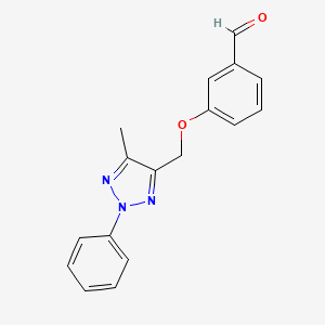 3-((5-Methyl-2-phenyl-2H-1,2,3-triazol-4-yl)methoxy)benzaldehyde